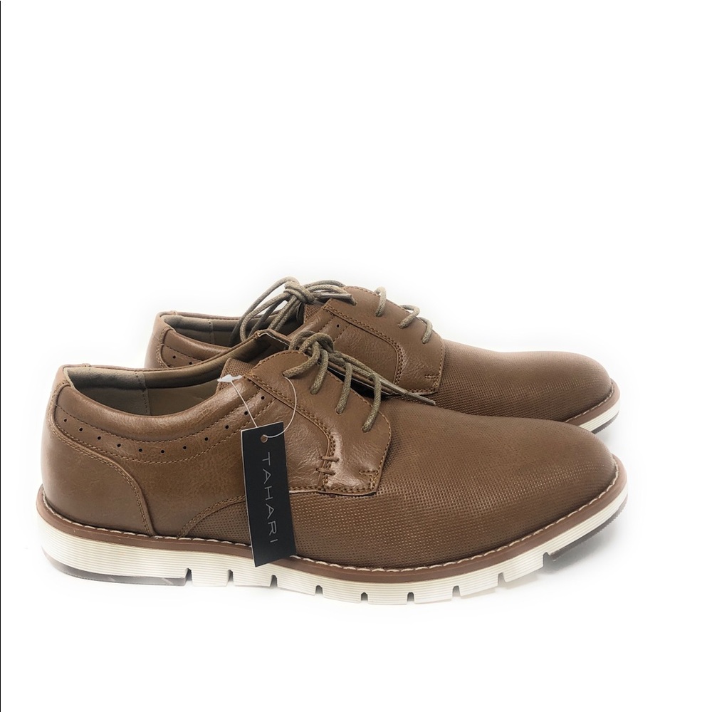 Tahari Men’s Light Brown Leather Dress Shoes